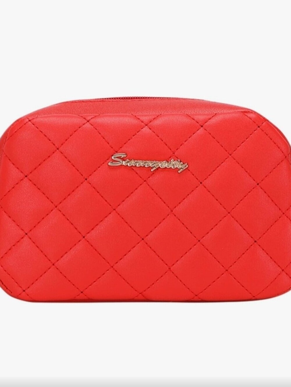 Red  Quilted Shoulder Bag for Women